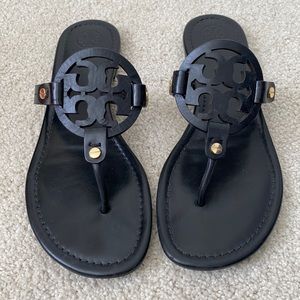 Tory Burch Miller Flip Flop - Black Leather